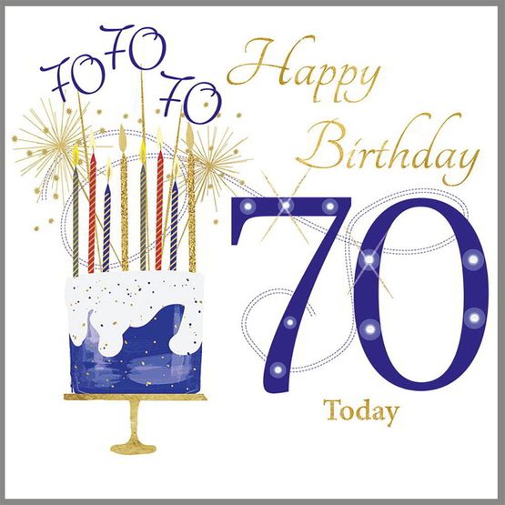 Blue Cake And Candles