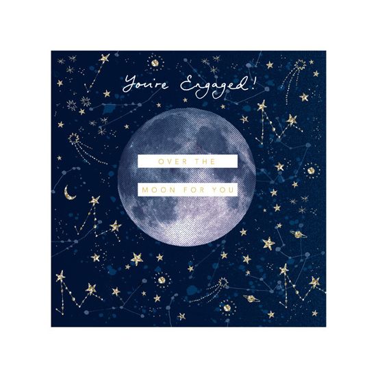 Moon Surrounded By Stars And Consetellations