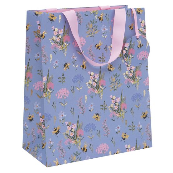 Glick - Large Gift Bag Bee Meadow Blue