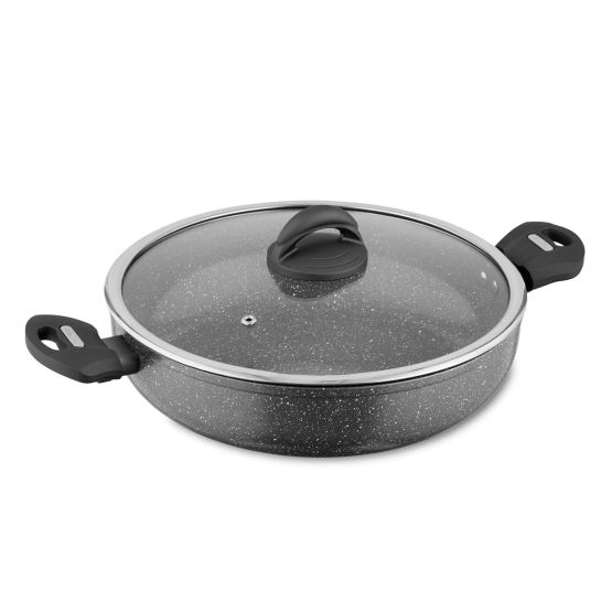 Tower Graphite Cerastone 30cm Low Casserole Dish