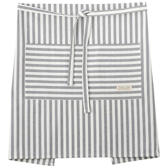 Stellar - 55cm Waist Apron - Grey Stripe