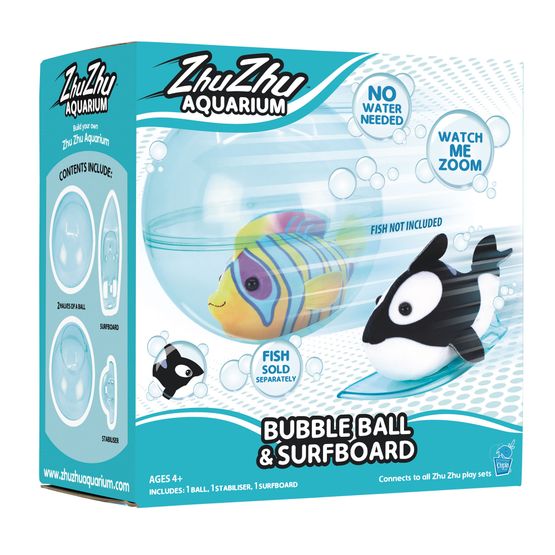 Zhu Zhu Aquarium Bubble Ball &amp; Surfboard