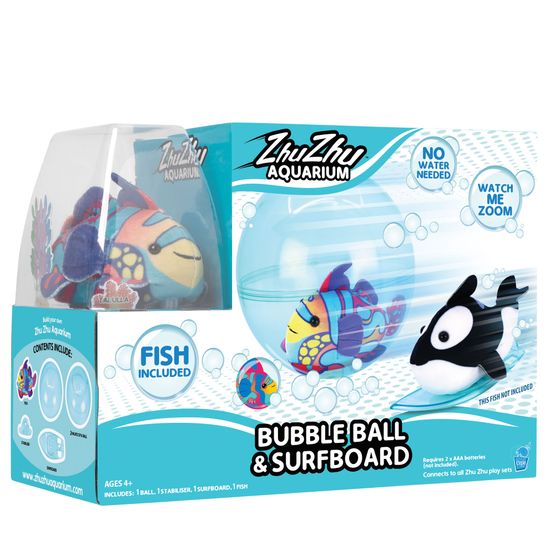 Zhu Zhu Aquarium Bubble Ball &amp; Surfboard