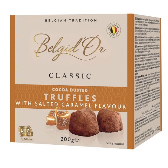 Belgid'Or Belgian Cocoa Dusted Truffles with Salted Caramel Flavour