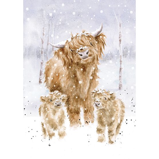 Wrendale Designs - A Highland Christmas Highland Cow A6 Notebook