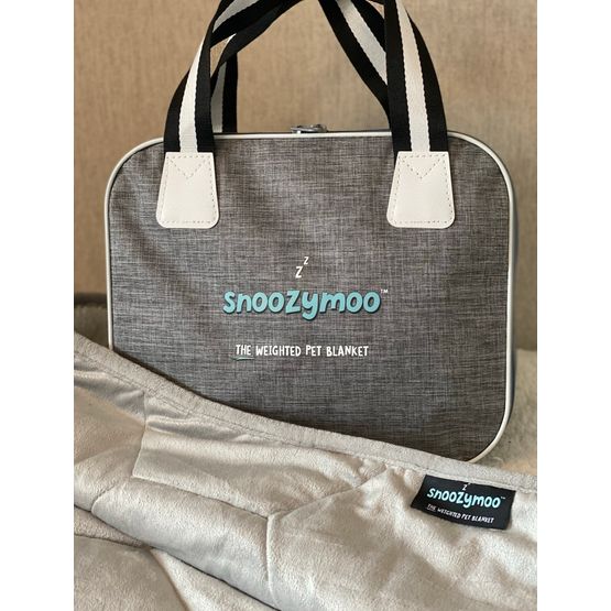 Snoozymoo Premium Weighted Pet Blanket (45 Inch) - Grey