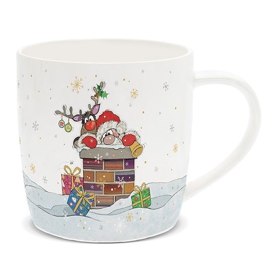 Xmas Bug Art Mug Santa