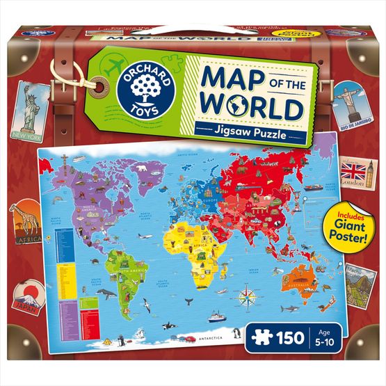 Orchard Toys - World Map Puzzle &amp; Poster