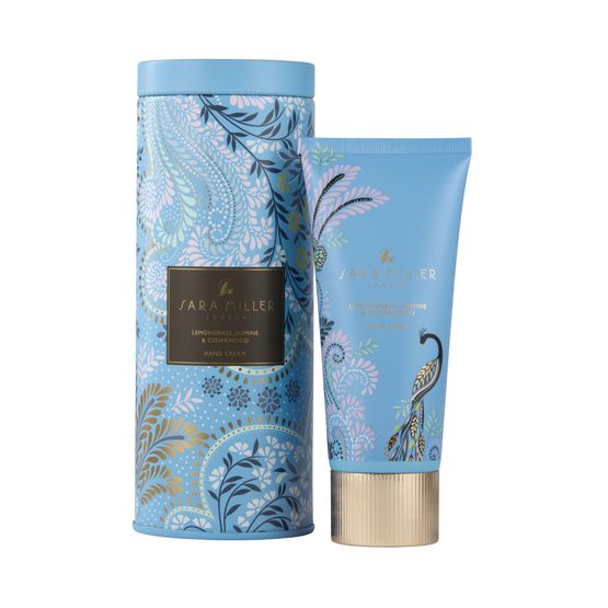 Sara Miller - Savannah Blue Powder Filigree Hand Cream in Tin