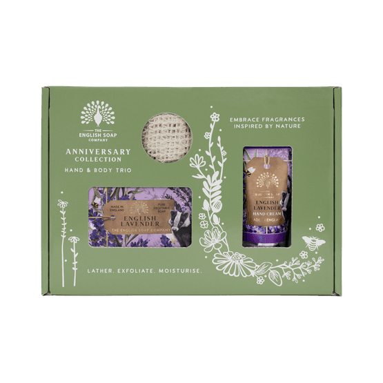 English Soap Company - Anniversary Collection English Lavender Hand &amp; Body Trio