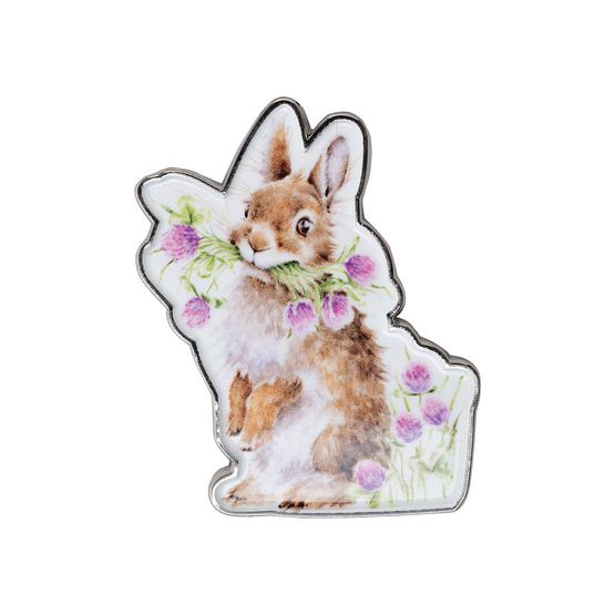 Wrendale Designs - Rabbit Head Clover Heels Pin Badge