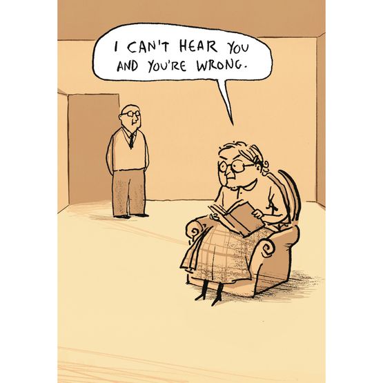 Old Lady Telling Husband He Is Wrong