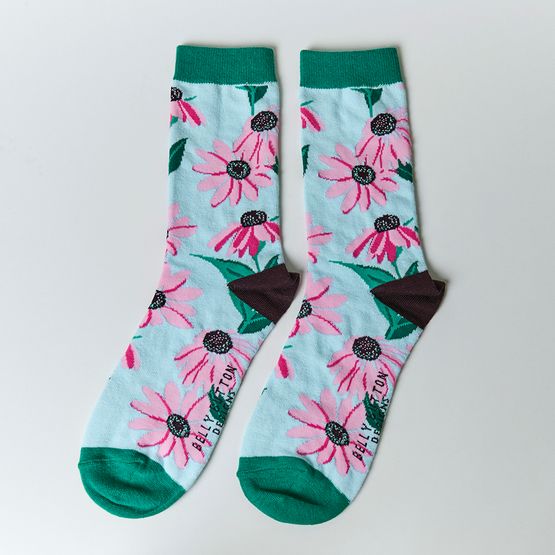 Belly Button Designs - Socks Echinacea &amp; Sockbag