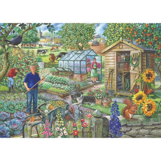 House of Puzzles - At The Allotment 1000 Piece Jigsaw Puzzle