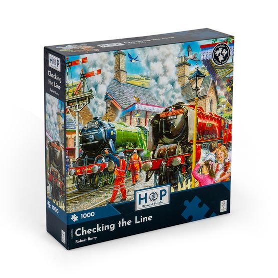 House of Puzzles - Checking the Line 1000 Piece Jigsaw Puzzle