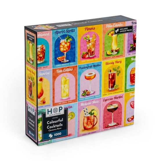 House of Puzzles - Colourful Cocktails 1000 Piece Jigsaw Puzzle