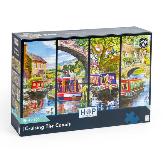 House of Puzzles - Cruising The Canals 4 x 500 Piece Jigsaw Puzzle