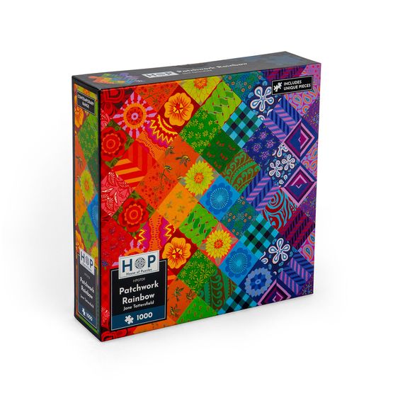 House of Puzzles - Patchwork Rainbow 1000 Piece Jigsaw Puzzle