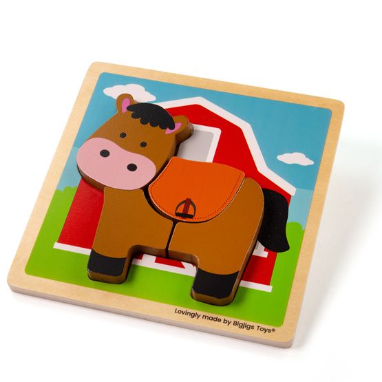 Bigjigs - Chunky Lift Out Horse Puzzle