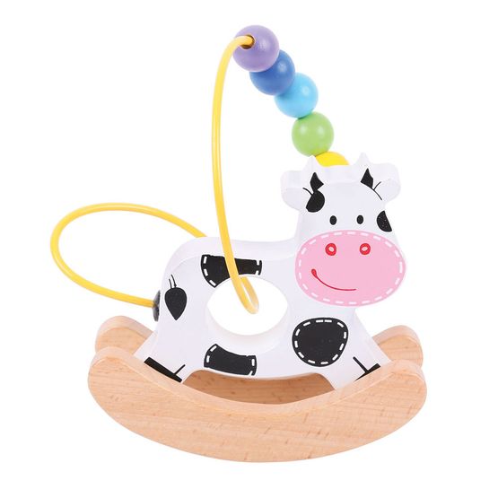 Bigjigs - Rocking Bead Frame Cow