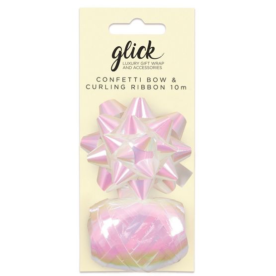 Glick - Curling Ribbon &amp; Bow Irridescent White