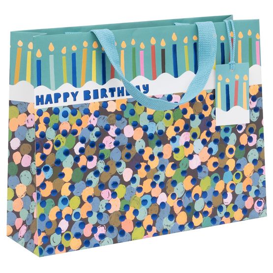 Glick - Landscape Large Gift Bag Sapphire Spots