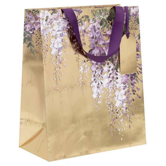 Glick Large Gilded Wisteria Gift Bag