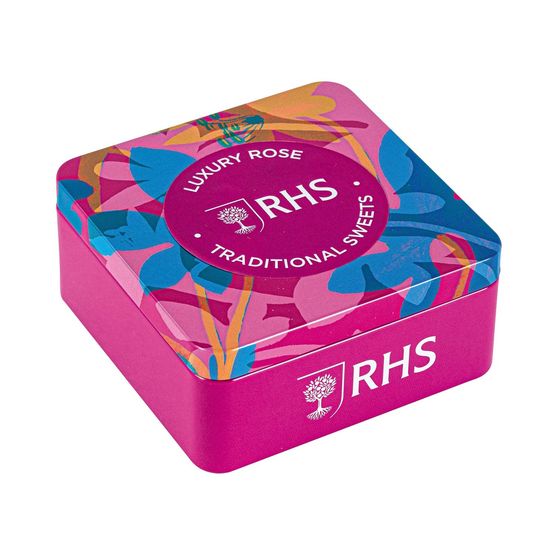 RHS - Luxury Rose Flavour Traditional Sweets In Embossed Tin