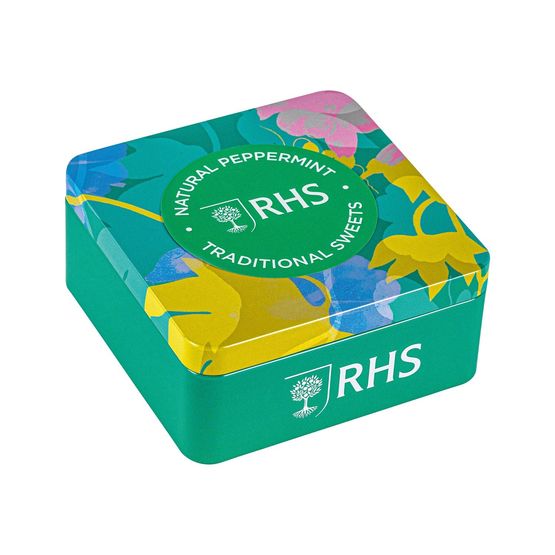 RHS - Natural Peppermint Traditional Sweets In Embossed Tin