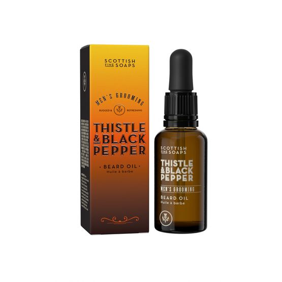 The Scottish Fine Soaps Company - Men's Grooming Thistle &amp; Black Pepper Beard Oil 30ml