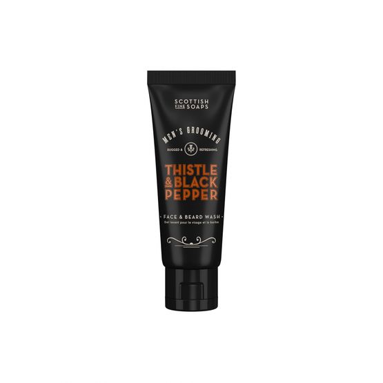 The Scottish Fine Soaps Company - Men's Grooming Thistle &amp; Black Pepper Face &amp; Beard Wash 75ml