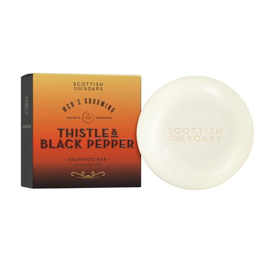 The Scottish Fine Soaps Company - Men's Grooming Thistle &amp; Black Pepper Shampoo Bar 100g