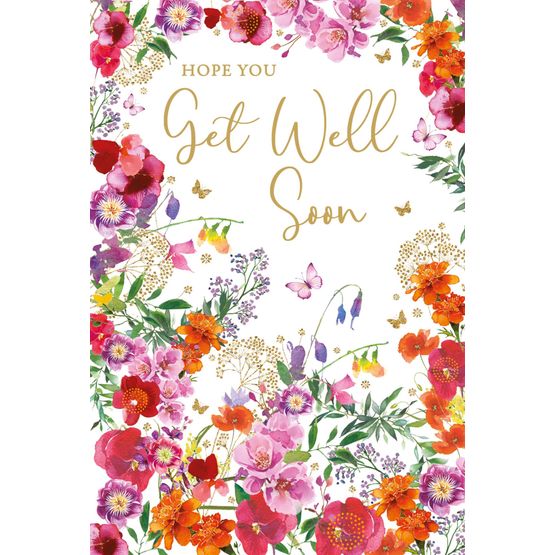 Get Well Soon Red Floral