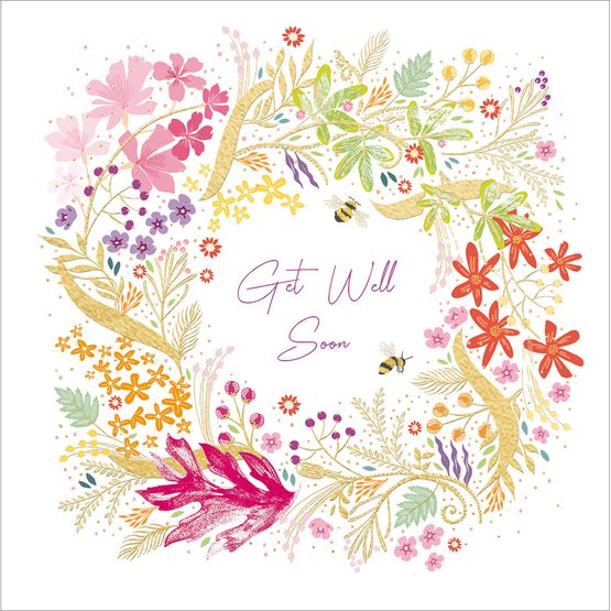 Get Well Leaf And Feather Wreath