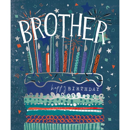 Male Birhday Cake And Candles