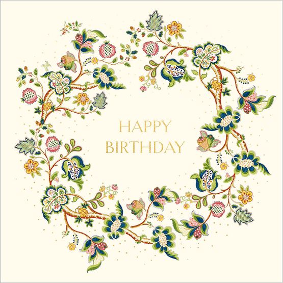 Roslyn Floral Wreath On Cream