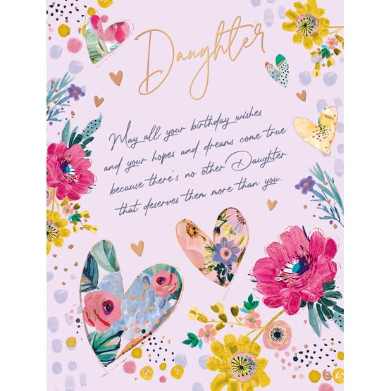 Watercolour Flowers And Hearts