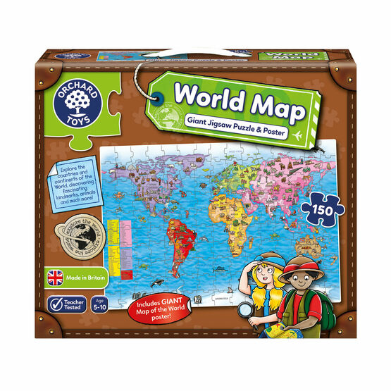 Orchard Toys - World Map Puzzle & Poster - 280