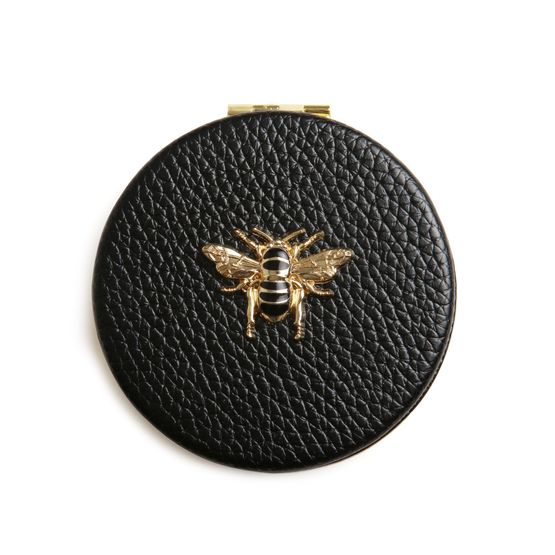 Alice Wheeler London - Round Compact Mirror Black