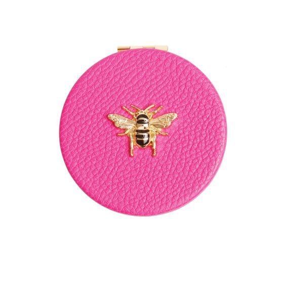 Alice Wheeler London - Round Compact Mirror Hot Pink