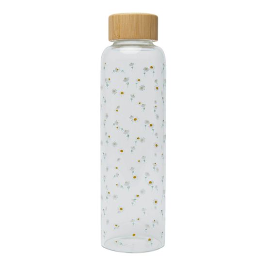 Belly Button Designs 'Ditsy Chamomile' Glass Water Bottle