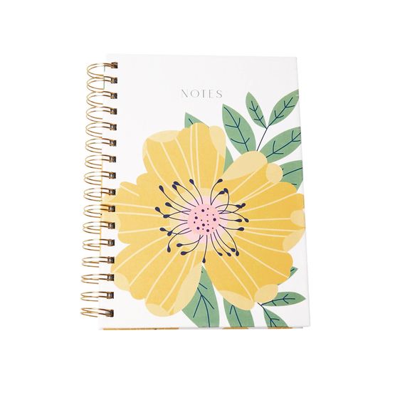 Belly Button Designs - Notebook A5 Yellow Rose