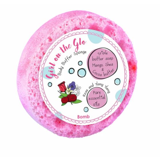 Bomb Cosmetics - Girl on the Glo Body Buffer Shower Sponge Soap