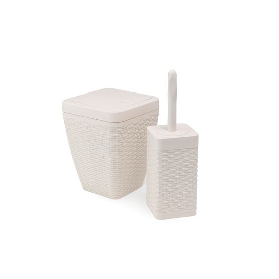 Addis - Rattan - Bin &amp; Brush Set