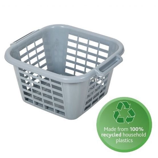 Addis - Recycled Square Laundry Basket - Light Grey