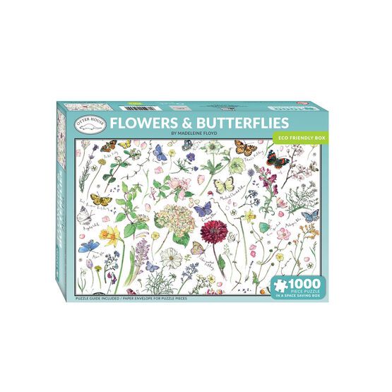 Otter House - Jigsaw Madeleine Floyd Flowers & Butterflies 1000 Piece - 75509