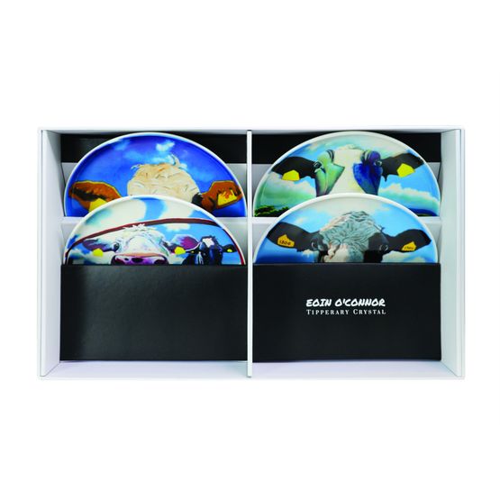 Eoin O'Connor - Set Of 4 Biscuit Plates
