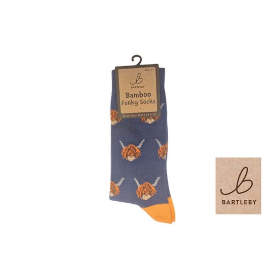 Funky Bamboo Socks - Highland Cow