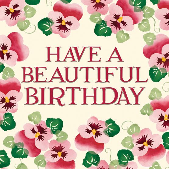 Pansies On Cream Background