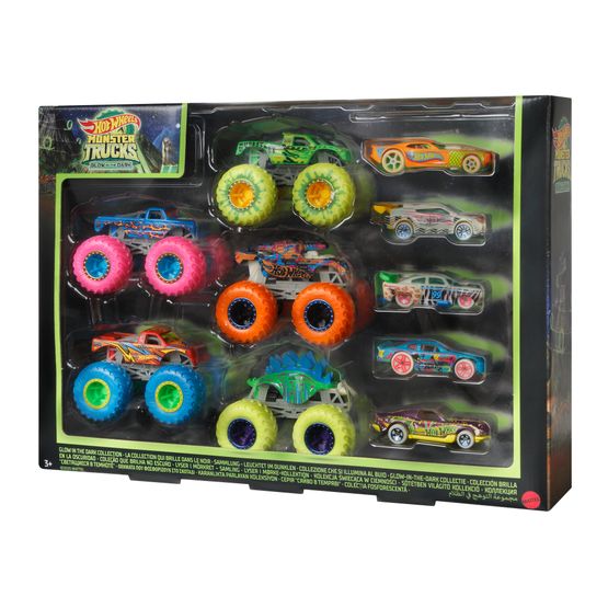 Hot Wheels - Monster Trucks Glow in the Dark Toy Car Collection